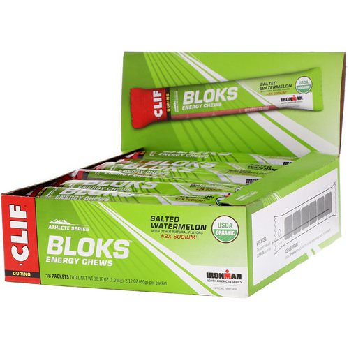 Clif Bar, Bloks Energy Chews, +2X Sodium, Salted Watermelon, 18 Packets, 2.12 oz (60 g) Each Review