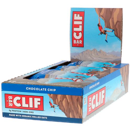 Clif Bar, Energy Bar, Chocolate Chip, 12 Bars, 2.40 oz (68 g) Each Review