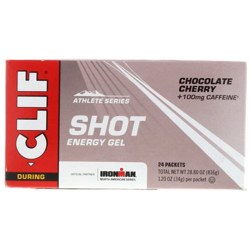 Clif Bar, Shot Energy Gel, Chocolate Cherry + 100 mg Caffeine, 24 Packets, 1.20 oz (34 g) Each Review