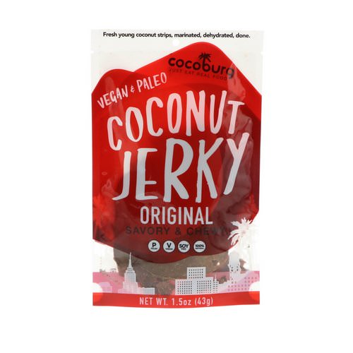 Cocoburg, Coconut Jerky, Original, 1.5 oz (43 g) Review