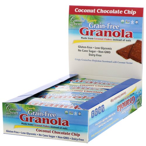 Coconut Secret, Crunchy Grain-Free Granola Bar, Coconut Chocolate Chip, 12 Bars, 1.2 oz (34 g) Each Review
