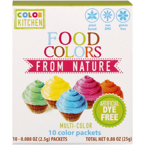 ColorKitchen, Food Colors From Nature, Multi-Color, 10 Color Packets, 0.088 oz (2.5 g) Each Review