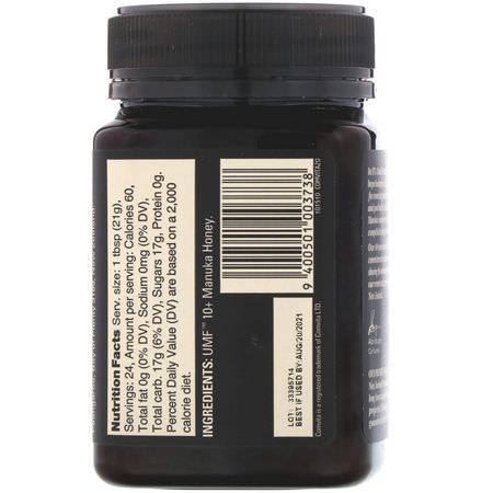Manuka Honung, Biprodukter, Kosttillskott: Comvita, Manuka Honey, UMF 10+, 17.6 oz (500 g)