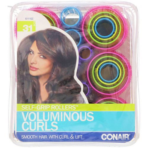 Conair, Self Grip Rollers, Voluminous Curls, 31 Pieces Review