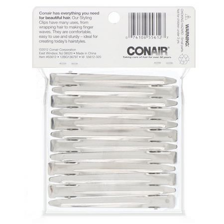 Hair: Conair, Versatile Clips Stay in Place, 12 Styling Clips