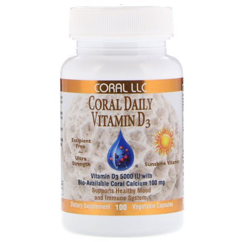 CORAL LLC, Coral Daily Vitamin D3, 5,000 IU, 100 Vegetable Capsules Review