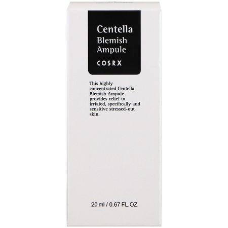 Fläck, Akne, Behandlingar, Serum: Cosrx, Centella Blemish Ampule, .67 fl oz (20 ml)