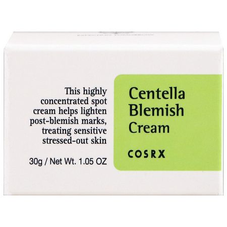 Fläck, Akne, Behandlingar, Serum: Cosrx, Centella Blemish Cream, 1.05 oz (30 g)