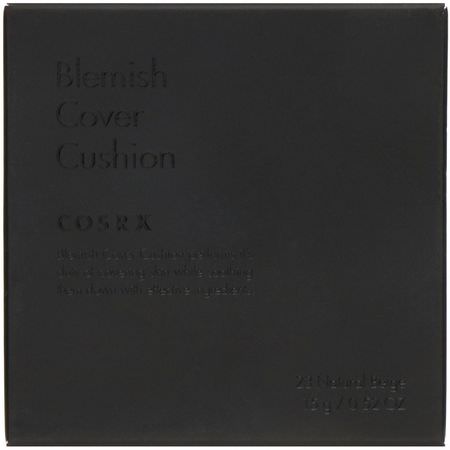 Liquid Foundation, Face, K- Beauty Makeup: Cosrx, Clear Fit Blemish Cushion, SPF 47, 23 Natural Beige, 0.52 oz (15 g)