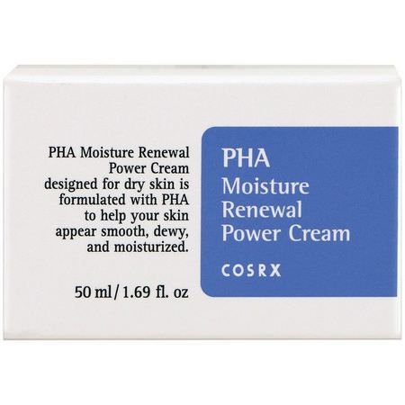 K-Beauty Moisturizers, Creams, Face Moisturizers, Beauty: Cosrx, PHA Moisture Renewal Power Cream, 1.69 fl oz (50 ml)