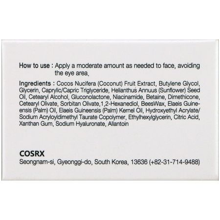 CosRx K-Beauty Moisturizers Creams - K-Beauty Moisturizers, Creams, Face Moisturizers, Beauty