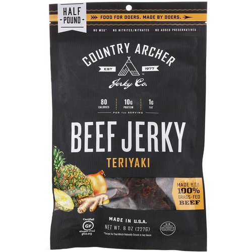 Country Archer Jerky, Beef Jerky, Teriyaki, 8 oz (227 g) Review
