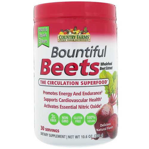 Country Farms, Bountiful Beets, The Circulation Superfood, Delicious Natural Flavor, 10.6 oz (300 g) Review
