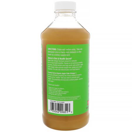 Country Farms Apple Cider Vinegar Detox Cleanse - Rensa, Detox, Äppelcidervinäger, Vikt