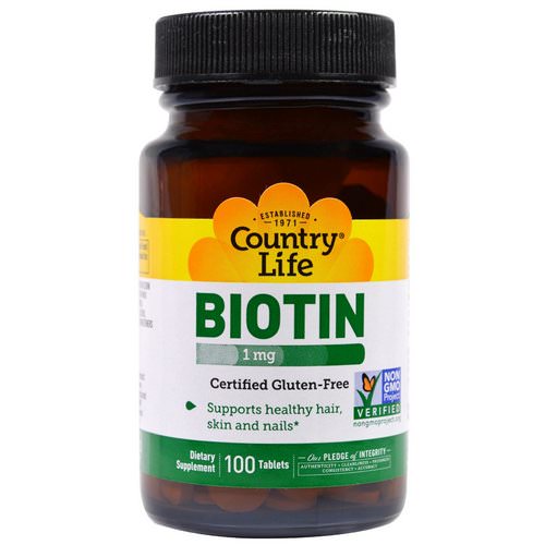 Country Life, Biotin, 1 mg, 100 Tablets Review