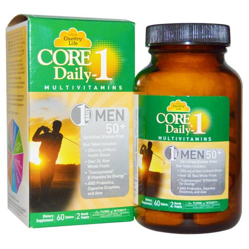 Country Life, Core Daily-1, Multivitamins, Men 50+, 60 Tablets Review