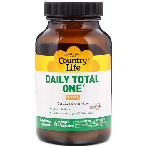 Country Life, Daily Total One, Iron-Free, 60 Vegan Capsules Review