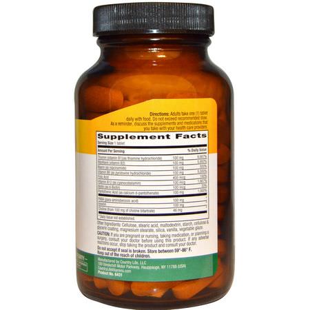 Vitamin B, Vitaminer, Kosttillskott: Country Life, HI-B100, 100 Tablets
