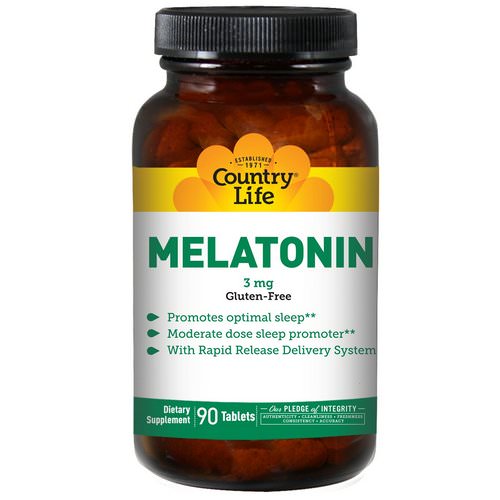 Country Life, Melatonin, 3 mg, 90 Tablets Review