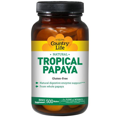 Country Life, Natural, Tropical Papaya, 500 Wafers Review