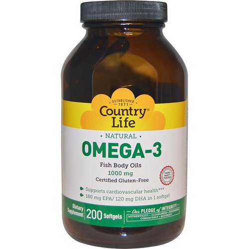Country Life, Omega-3, 1000 mg, 200 Softgels Review