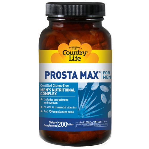 Country Life, Prosta Max, for Men, 200 Tablets Review