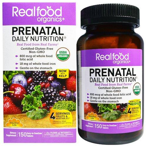 Country Life, Realfood Organics, Prenatal, Daily Nutrition, 150 Tablets Review