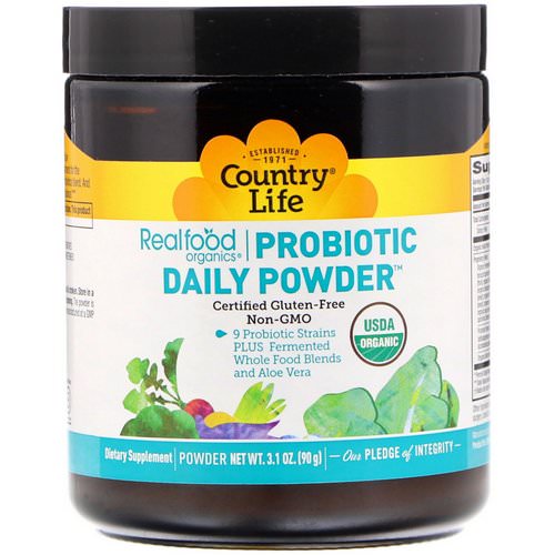 Country Life, Realfood Organics, Probiotic Daily Powder, 3.1 oz (90 g) Review