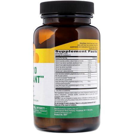 Antioxidant, Antioxidanter, Kosttillskott: Country Life, Super 10 Antioxidant, 120 Tablets