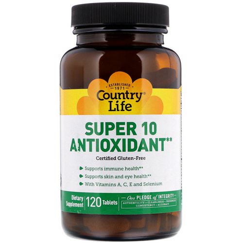 Country Life, Super 10 Antioxidant, 120 Tablets Review
