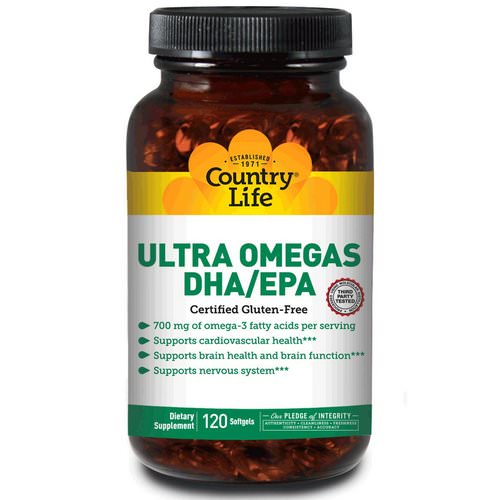 Country Life, Ultra Omegas DHA / EPA, 120 Softgels Review