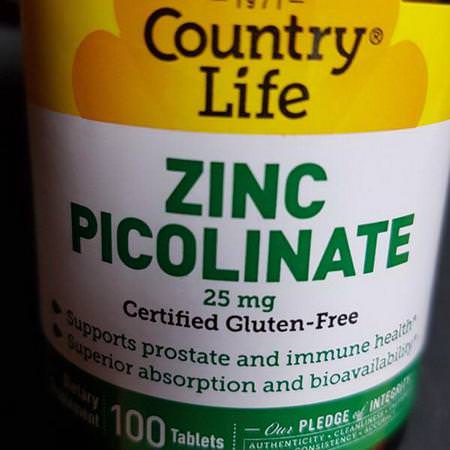 Country Life Zinc Cold Cough Flu - Influensa, Hosta, Förkylning, Zink