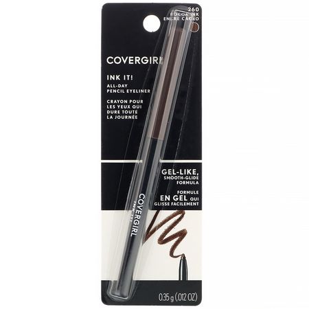 Eyeliner, Eyes, Makeup: Covergirl, Ink it! All-Day Pencil Eyeliner, 260 Cocoa Ink, .012 oz (.35 g)