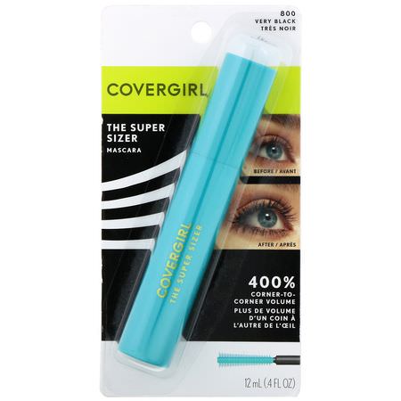 Mascara, Eyes, Makeup: Covergirl, The Super Sizer, Mascara, 800 Very Black, .4 fl oz (12 ml)