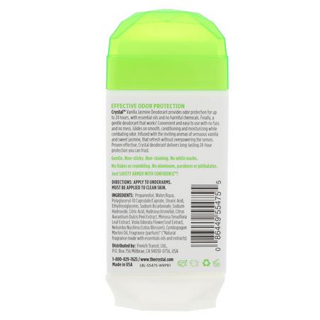 Deodorant, Bath: Crystal Body Deodorant, Invisible Solid Deodorant, Vanilla Jasmine, 2.5 oz (70 g)