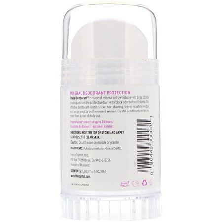 Deodorant, Bath: Crystal Body Deodorant, Mineral Deodorant Stick, Unscented, 4.25 oz (120 g)