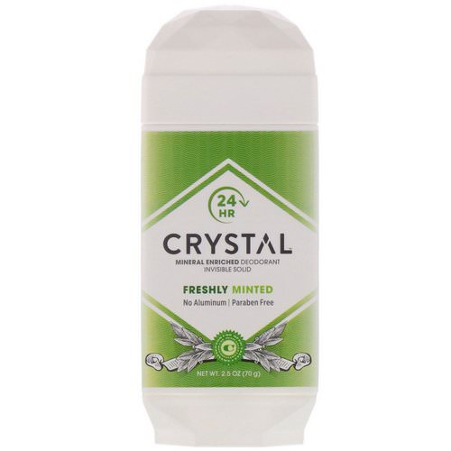 Crystal Body Deodorant, Mineral Enriched Deodorant, Invisible Solid, Freshly Minted, 2.5 oz (70 g) Review