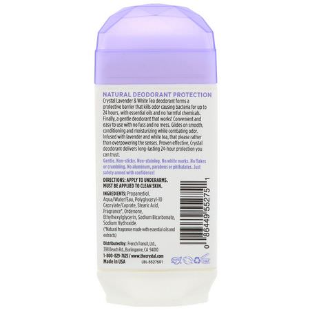 Deodorant, Bath: Crystal Body Deodorant, Natural Deodorant, Lavender & White Tea, 2.5 oz (70 g)