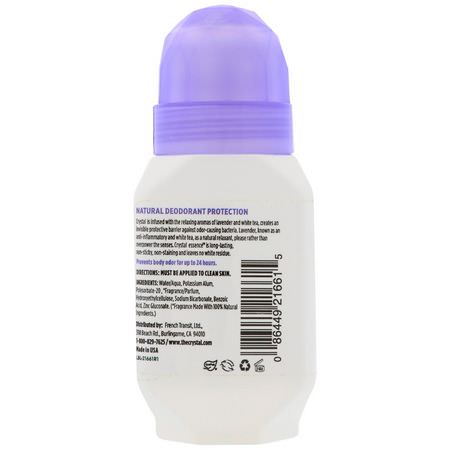 Deodorant, Bath: Crystal Body Deodorant, Natural Deodorant Roll-On, Lavender & White Tea, 2.25 fl oz (66 ml)