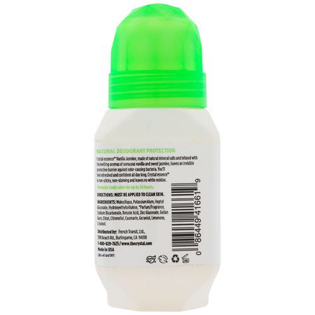 Deodorant, Bath: Crystal Body Deodorant, Natural Deodorant Roll-On, Vanilla Jasmine, 2.25 fl oz (66 ml)