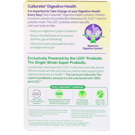 Lactobacillus, Probiotics, Digestion, Supplements: Culturelle, Digestive Health, Daily Probiotic, 30 Once Daily Vegetarian Capsules