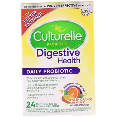 Culturelle, Probiotics, Digestive Health, Daily Probiotic, Orange, 24 Once Daily Tablets Review