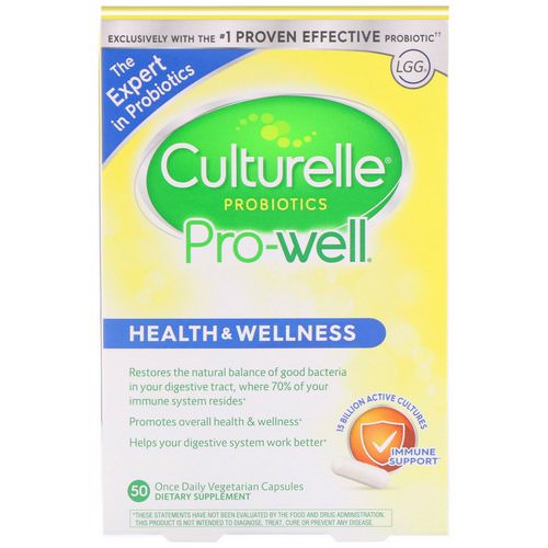 Culturelle, Probiotics, Pro-Well, Health & Wellness, 50 Once Daily Vegetarian Capsules Review