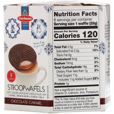 Mellanmål: Daelmans, Stroopwafels, Chocolate-Caramel, 8 Waffles, 7.90 oz (224 g)
