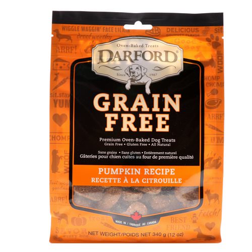 Darford, Grain Free, Premium Oven-Baked Dog Treats, Pumpkin Recipe, 12 oz (340 g) Review
