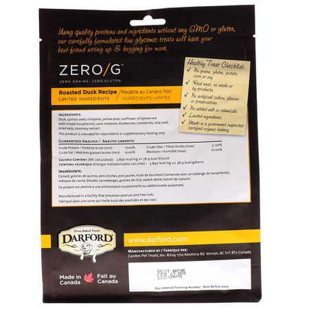 Husdjur Behandlar, Husdjur: Darford, Zero/G, Oven Baked, All Natural, Treats For Dogs, Roasted Duck Recipe, 12 oz (340 g)