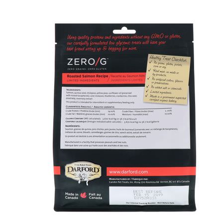 Husdjur Behandlar, Husdjur: Darford, Zero/G, Oven Baked, All Natural, Treats For Dogs, Roasted Salmon Recipe, 12 oz (340 g)