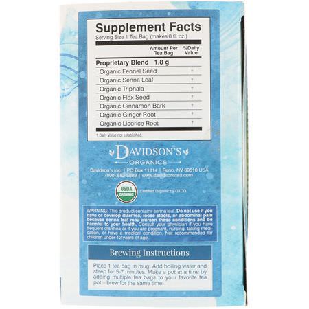 Medicinska Teer, Örtte Te: Davidson's Tea, Organic, Ayurvedic Infusions, Laxative, 25 Tea Bags, 1.58 oz (45 g)