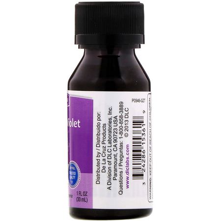 Gentian, Homeopati, Örter: De La Cruz, Gentian Violet, First Aid Antiseptic, 1 fl oz (30 ml)