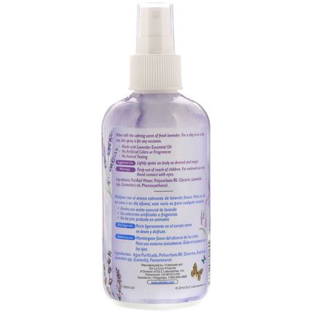 Eterisk Oljespray, Doft, Eteriska Oljor, Aromaterapi: De La Cruz, Lavender Water Body Spray, 8 fl oz (236 ml)